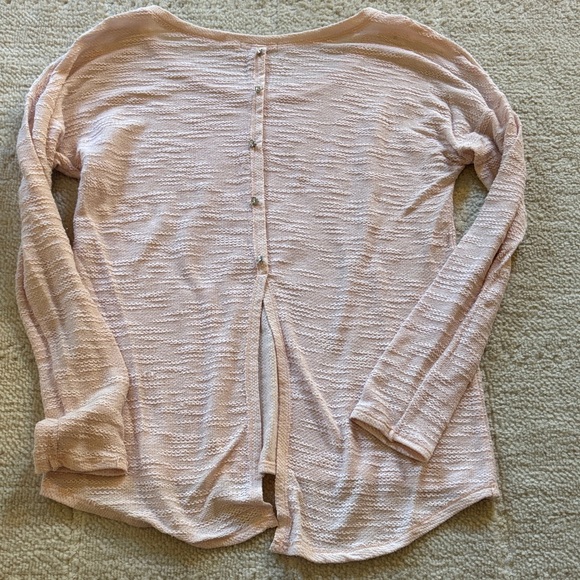 Maurices Light Pink Long Sleeve Top with Studded Details - Picture 4 of 4